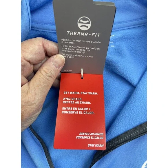 NIKE GOLF Fit 1/4 Zip Pullover Fleece Tour Performance Blue Mens 2XL NWT - Picture 6 of 13